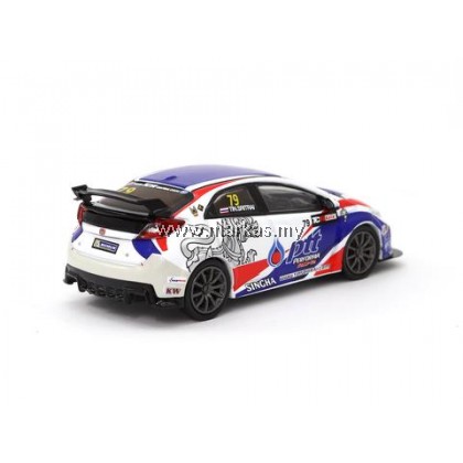 TARMAC WORKS 1/64 HONDA CIVIC TYPE R FK2 TCR ASIA 2017 TIN SRITAO - SINGAPORE 2018 SPECIAL EDITION