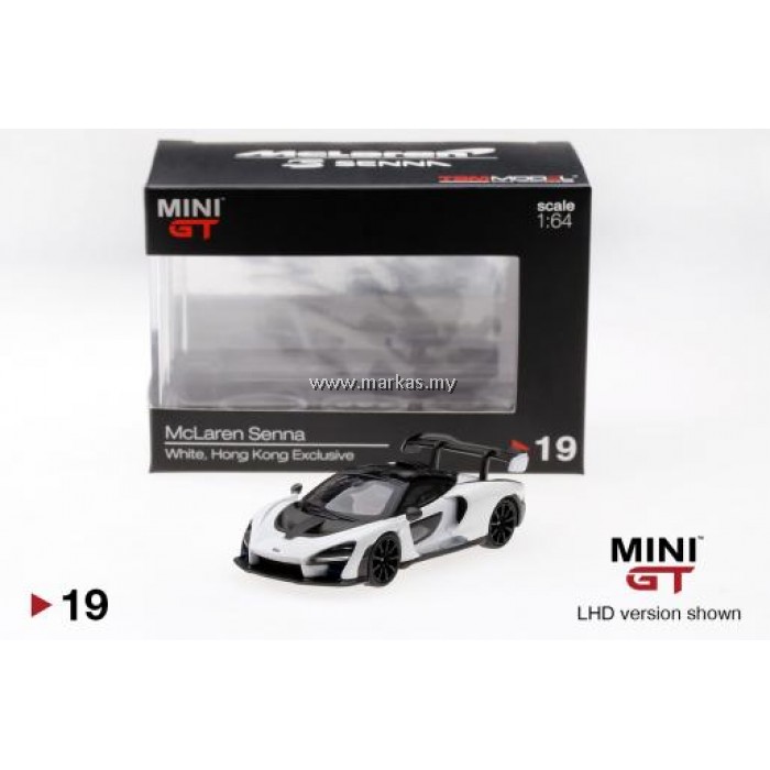 Mini Gt 1 64 Mclaren Senna White Hk Edition