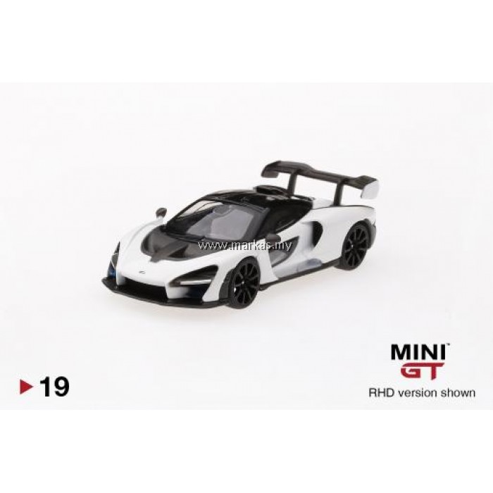 Mini Gt 1 64 Mclaren Senna White Hk Edition