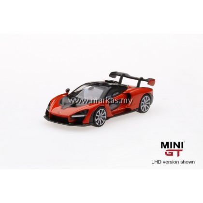 MINI GT 1/64 #18 MCLAREN SENNA MIRA ORANGE (RHD)