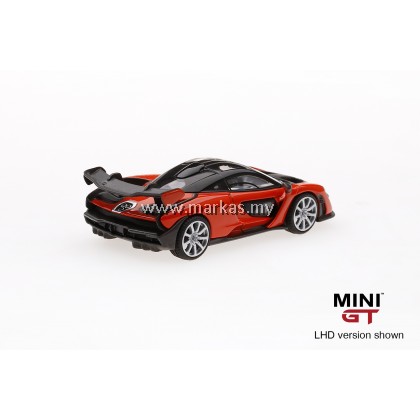 MINI GT 1/64 #18 MCLAREN SENNA MIRA ORANGE (RHD)