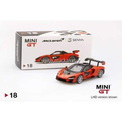 MINI GT 1/64 #18 MCLAREN SENNA MIRA ORANGE (RHD)