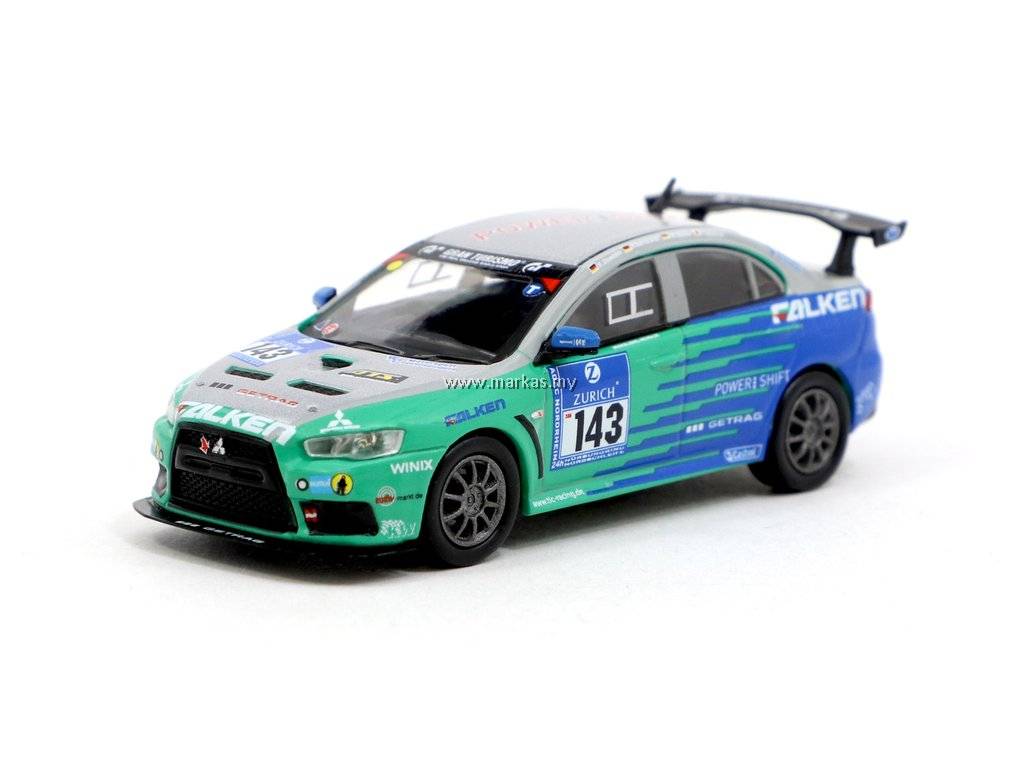 TARMAC WORKS 1/64 MITSUBISHI LANCER EVO X NURBURGRING 24H 2010