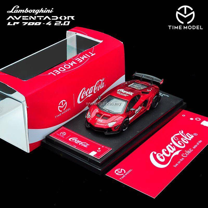 TIME MODEL×Coca-Cola 1/64 ランボルギーニ 未開封 TIME MODEL 1/64 LAMBORGHINI AVENTADOR V2.0 COCA-COLA