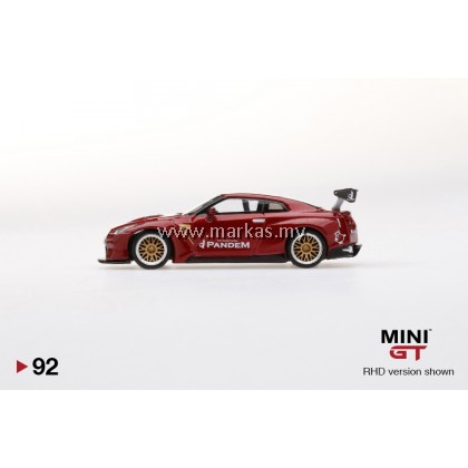 MINI GT 1/64 #92 PANDEM NISSAN GT-R R35 GT WING LAVA RED