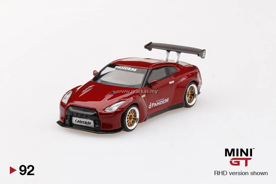 ミニカー MINI GT Pandem Nissan GT-R R35 Lava Red MINI GT 92 Chase Pandem Nissan GT-R (R35) Lava Red GT Wing