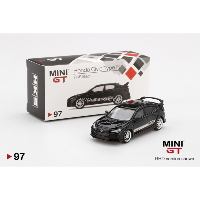 MINI GT 1/64 #97 HONDA CIVIC TYPE R (FK8) HKS BLACK