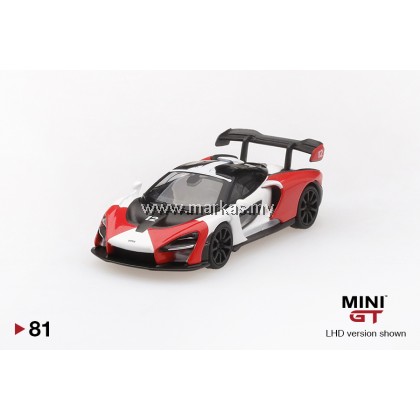 MINI GT 1/64 #81 MCLAREN SENNA ORANGE/WHITE (RHD)