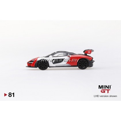 MINI GT 1/64 #81 MCLAREN SENNA ORANGE/WHITE (RHD)