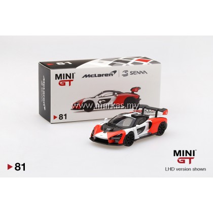 MINI GT 1/64 #81 MCLAREN SENNA ORANGE/WHITE (RHD)