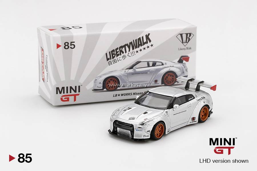 MINI GT 1/64 #85 TAIWAN EXCLUSIVE LB WORKS NISSAN GT-R R35 TYPE 1