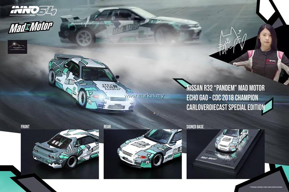 INNO MODELS X MADMOTOR INNO64 1/64 NISSAN R32 PANDEM MAD