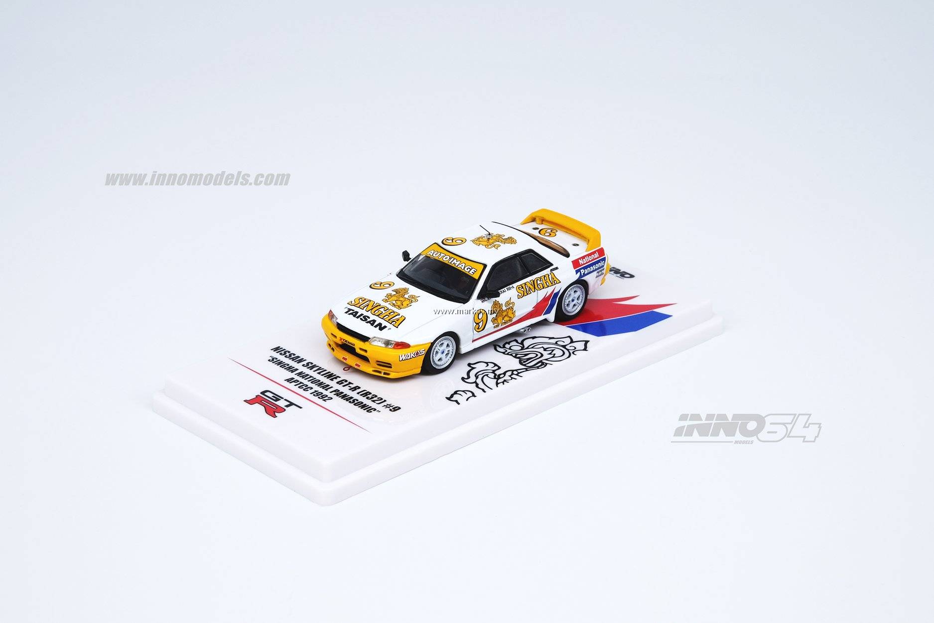 INNO64 スカイラインGT-R R32 SINGHA National #9 INNO Models(イノモデル) 1/64 Nissan スカイライン GT-R R32 #9