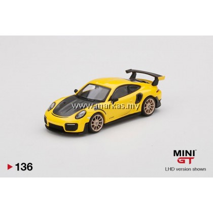 ミニカー MINI GT Porsche 911 GT2 RS Racing Yellow MINI GT 136 Porsche 911 GT2 RS Racing Yellow RHD Asia