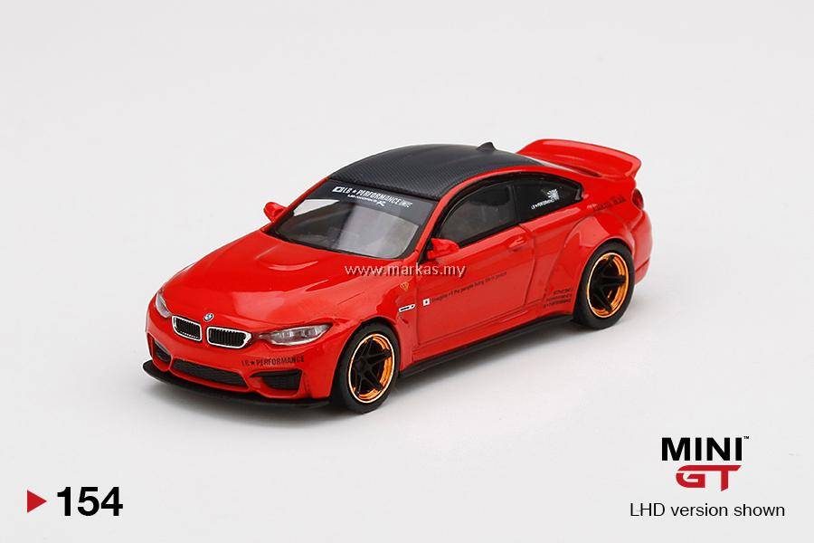 MINI GT 1/64 #154 LB WORKS BMW M4 RED WITH COPPER WHEEL