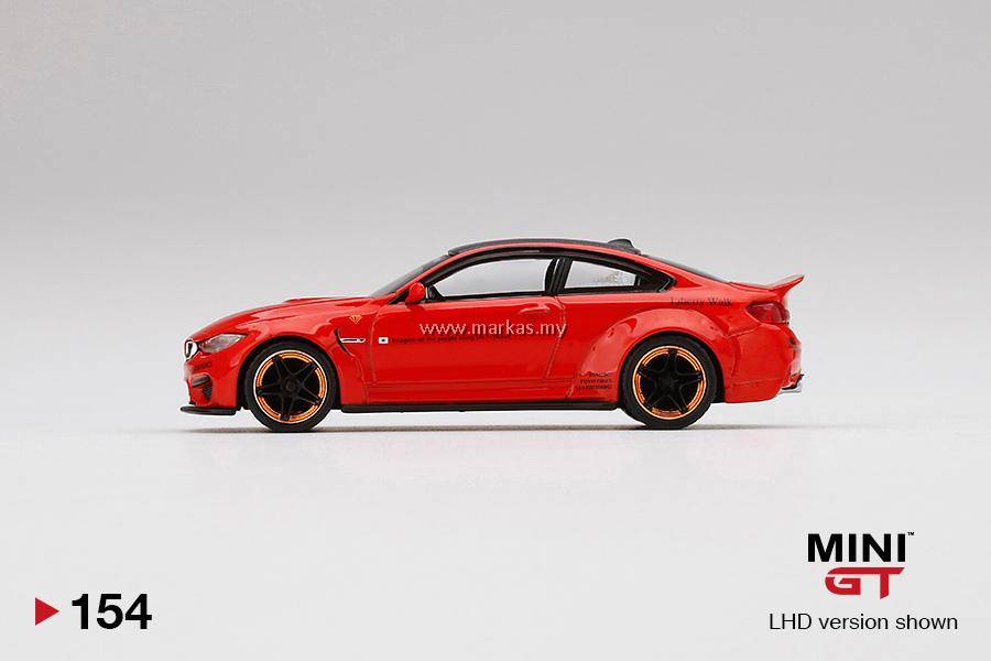 MINI GT 1/64 #154 LB WORKS BMW M4 RED WITH COPPER WHEEL