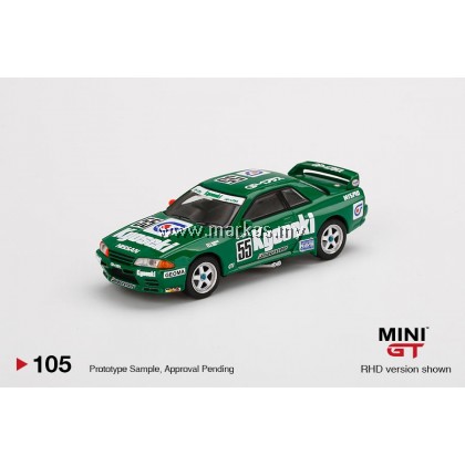 MINI GT 1/64 #105 NISSAN SKYLINE R32 GR.A #55 KYOSEKI 1993 JAPAN TOURING CAR CHAMPIONSHIP