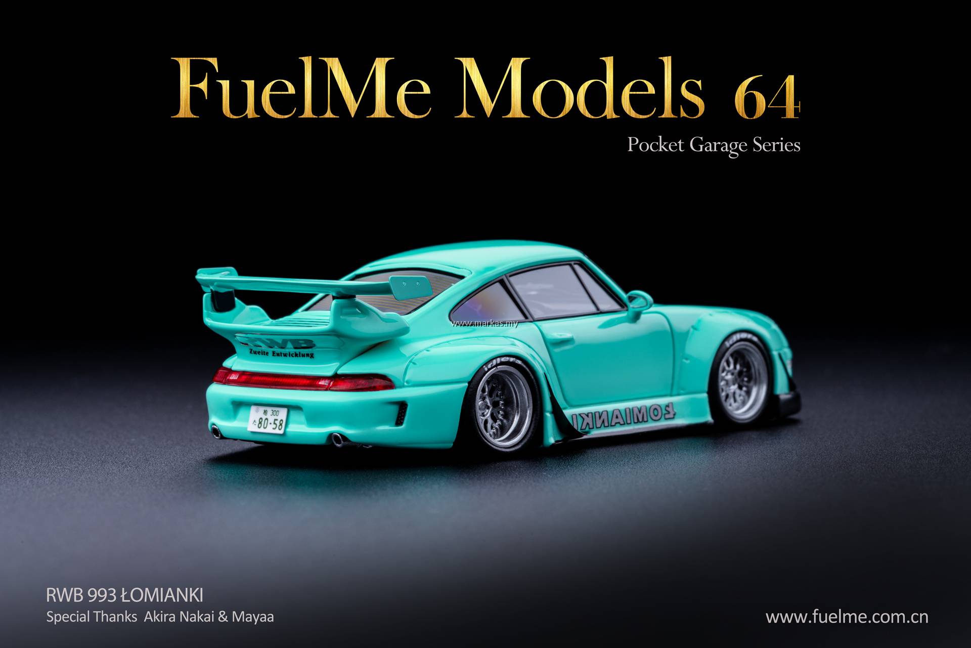 FUELME 1/64 RAUH-WELT BEGRIFF RWB 993 łOMIANKI MINT GREEN