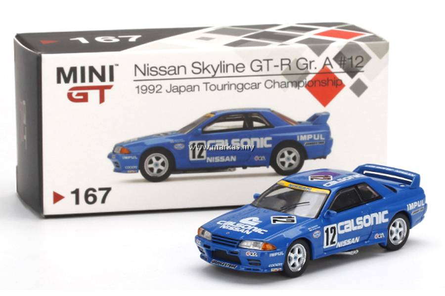 MINI GT 1/64 #167 NISSAN SKYLINE GT-R (R32) GR. A #12 CALSONIC