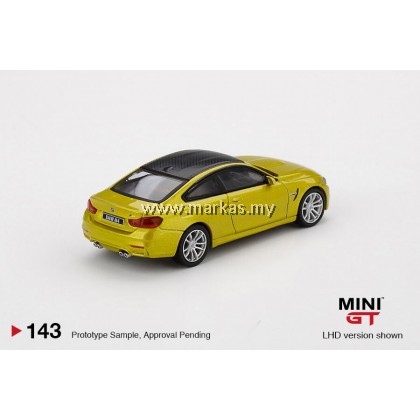 新品未開封 BMW M4 F82 ミニカー 1/64 MINIGT No.143 MINI GT 1/64 #143 BMW M4 (F82) AUSTIN YELLOW METALLIC