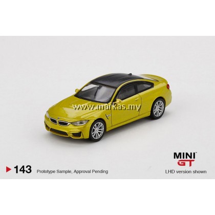MINI GT 1/64 #143 BMW M4 (F82) AUSTIN YELLOW METALLIC