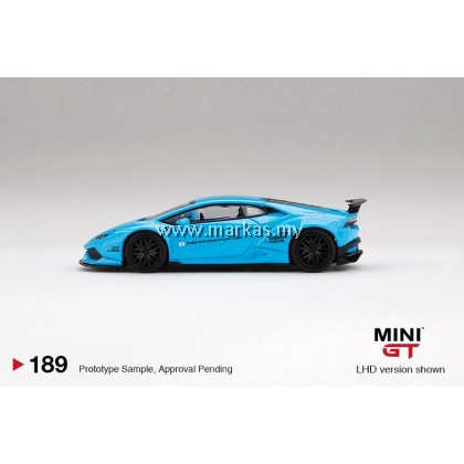 MINI GT 1/64 #189 LB WORKS LAMBORGHINI HURACAN VER.1 LIGHT BLUE