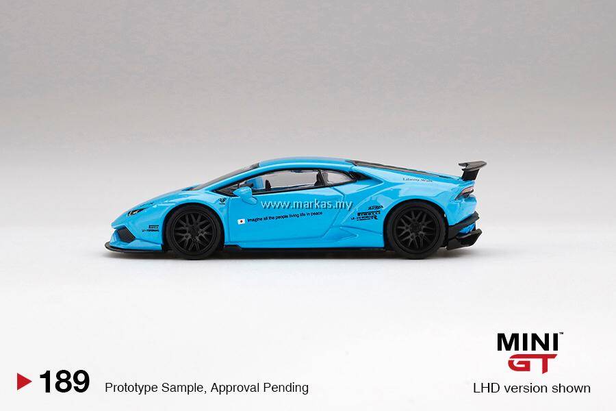 MINI GT 1/64 #189 LB WORKS LAMBORGHINI HURACAN VER.1 LIGHT BLUE
