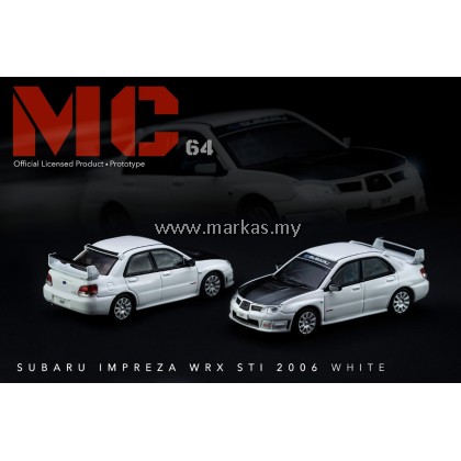 MC64 1/64 SUBARU IMPREZA WRX STI 2006 MATT GREEN & WHITE SET