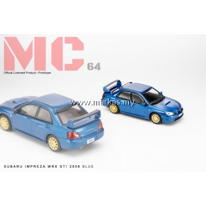 MC64 1/64 SUBARU IMPREZA WRX STI 2006 BLUE