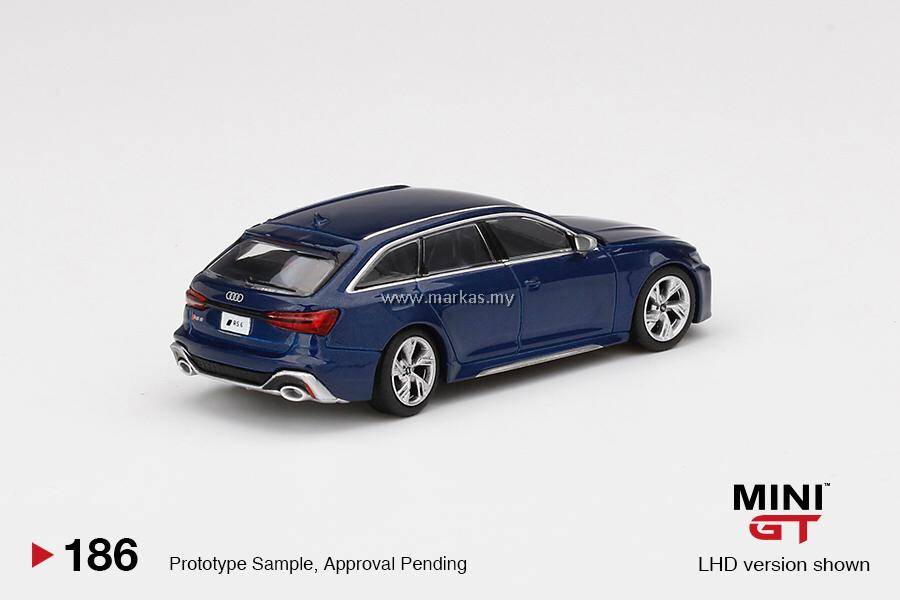 MINI GT 1/64 #186 AUDI RS6 AVANT NAVARRO BLUE METALLIC