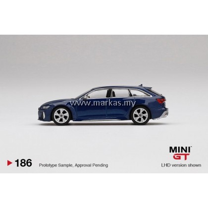 MINI GT 1/64 #186 AUDI RS6 AVANT NAVARRO BLUE METALLIC