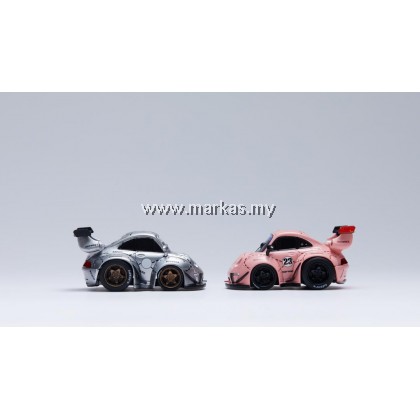 YOU&CAR X FURUYA 1/64 RWB 993 Q SCALE WITH FIGURE - PINK PIG