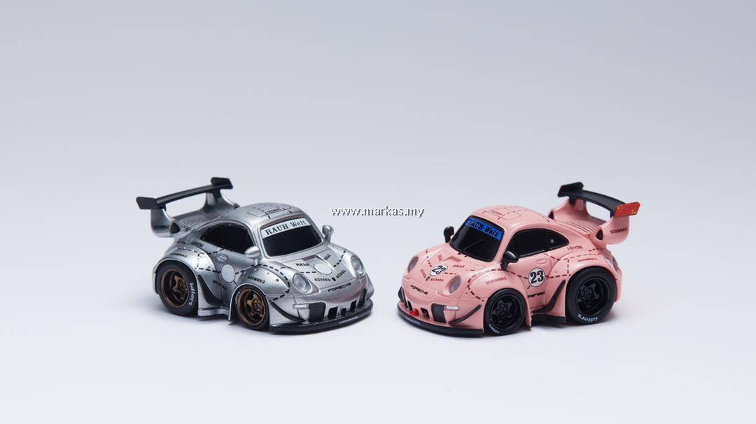 YOU&CAR X furuya 1/64 ポルシェ RWB 993 YOU&CAR X FURUYA 1/64 RWB 993 Q SCALE WITH FIGURE - SILVER
