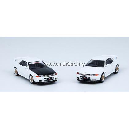 INNO MODELS INNO64 1/64 NISSAN SKYLINE GT-R R32 CRYSTAL WHITE WITH