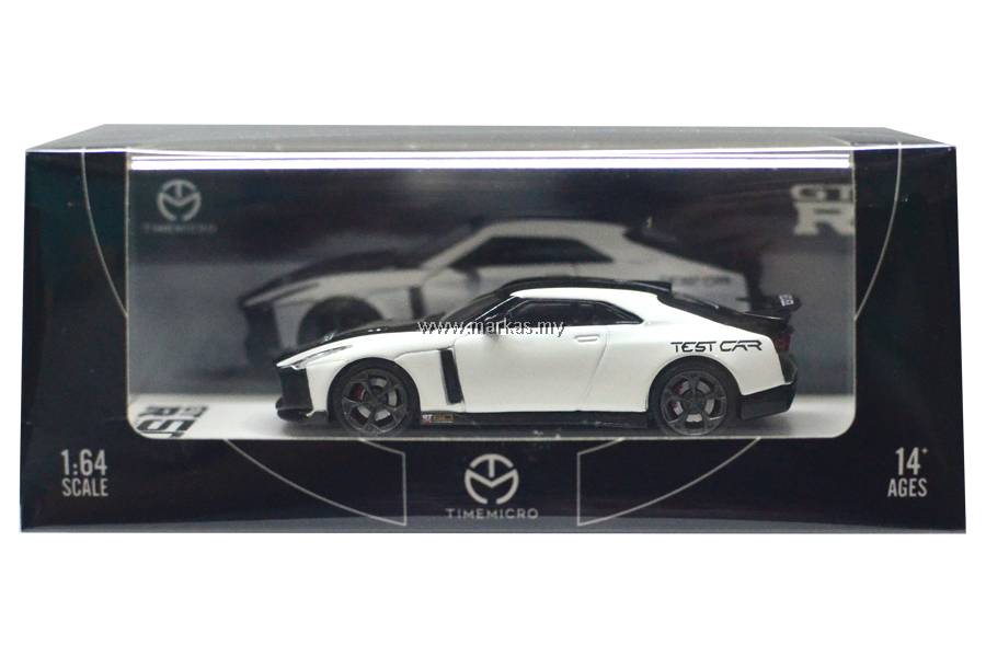 TIME MICRO 1/64 NISSAN GTR50 ITALDESIGN WHITE BLACK TESTCAR
