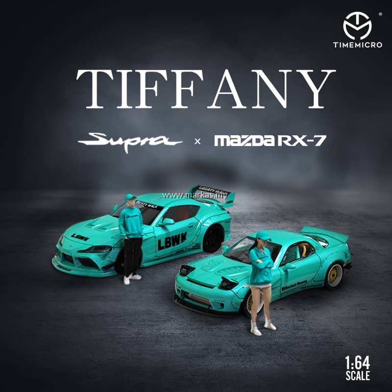 TIME MICRO 1/64 TOYOTA SUPRA LBWK TIFFANY WITH FIGURE