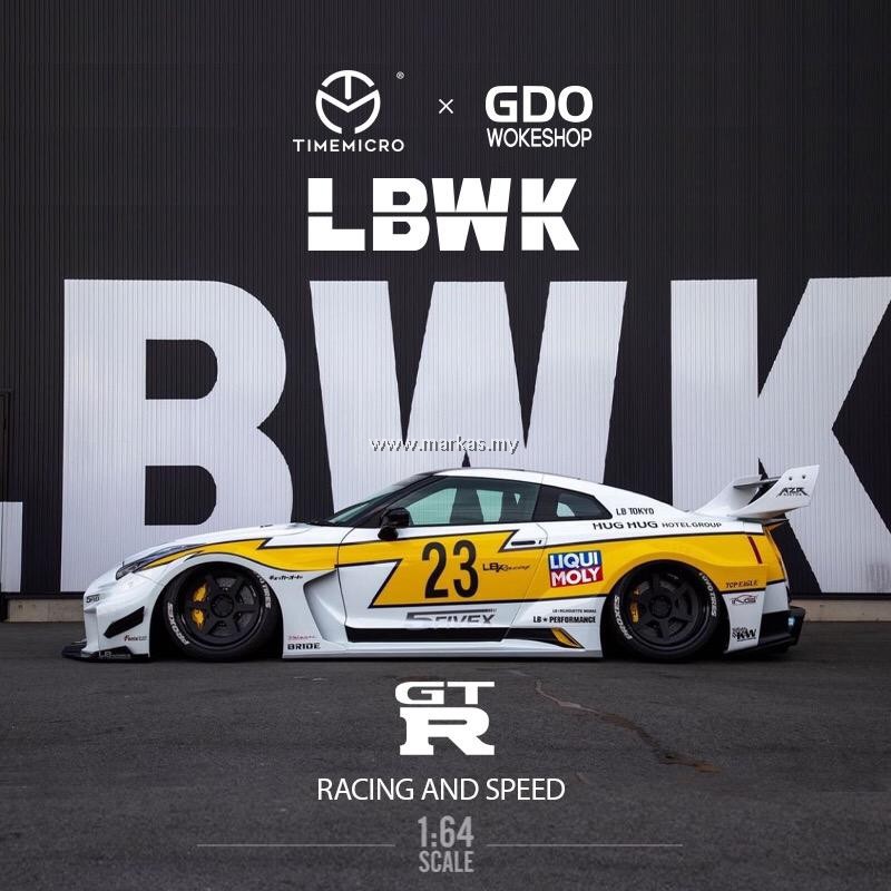 TIME MICRO X GDO WOKESHOP 1/64 LBWK GTR 3.0 #23 YELLOW / WHITE