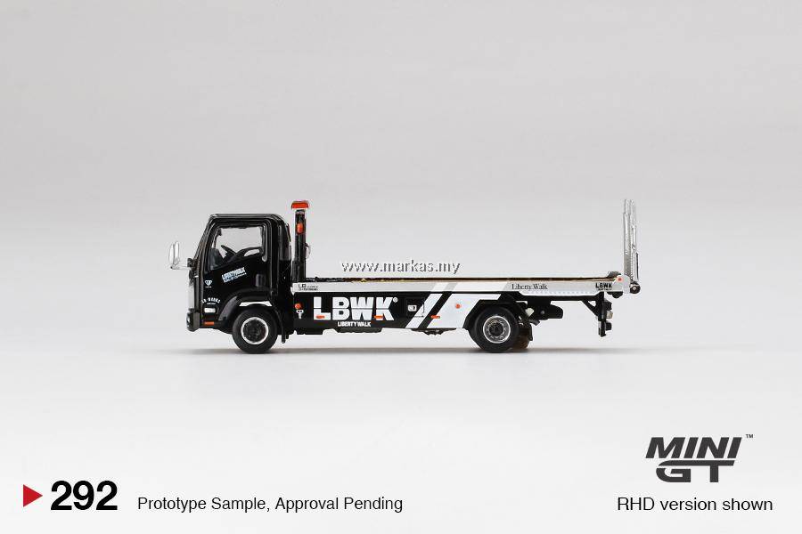 MINI GT 1/64 #292 ISUZU N SERIES VEHICLE TRANSPORTER LBWK BLACK