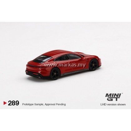 MINI GT 1/64 #289 PORSCHE TAYCAN TURBO S CARMINE RED