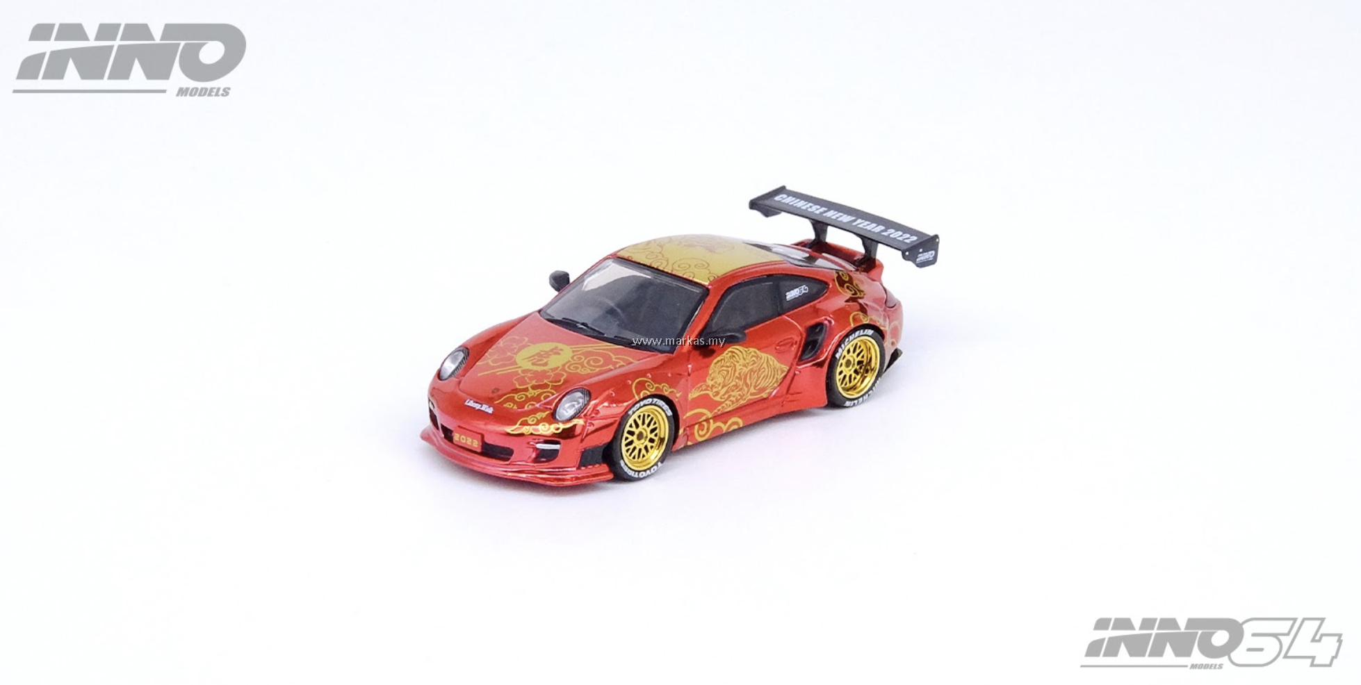 INNO MODELS INNO64 1/64 PORSCHE 997 LBWK YEAR OF THE TIGER