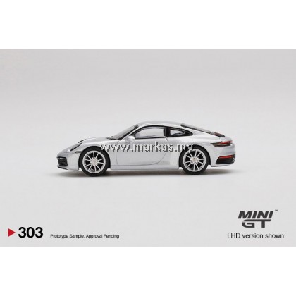 MINI GT 1/64 #303 PORSCHE 911(992) CARRERA 4S GT SILVER METALLIC