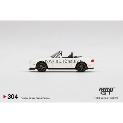MINI GT 1/64 #304 MAZDA MIATA MX-5 (NA) TUNED VERSION CLASSIC WHITE