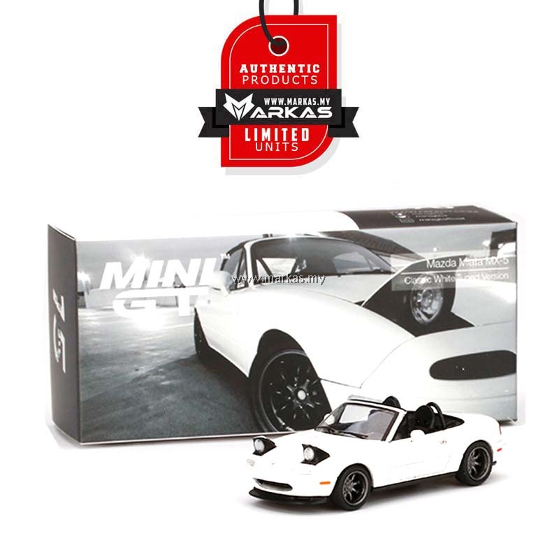 ミニカー MINI GT Mazda Miata MX-5 Classic White Mini GT Mazda Miata MX-5 Tuned Version Classic White 1:64