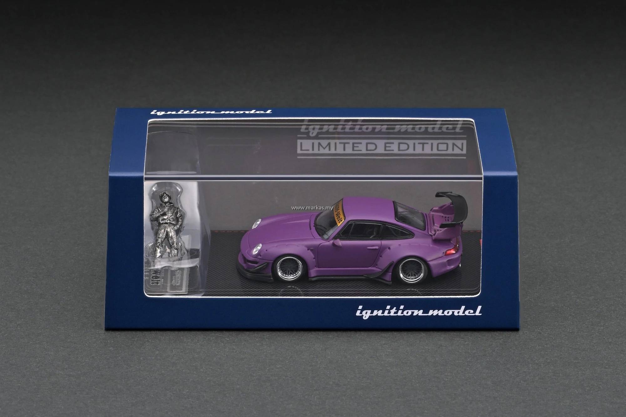 IGNITION MODEL 1/64 IG2151 PORSCHE RWB 993 MATTE PURPLE WITH MR. NAKAI