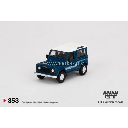 MINI GT Land Rover Defender 90 ストラトスブルー MINI GT 1/64 Land Rover Defender 90 County Wagon Stratos