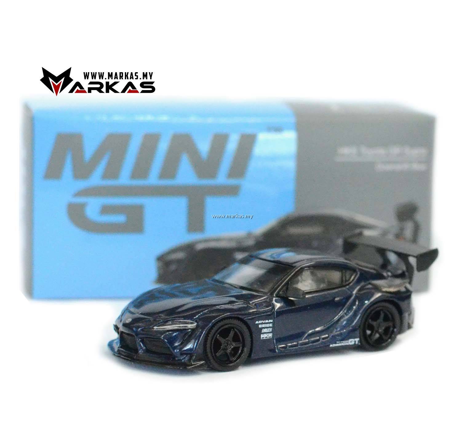 MINI GT 1/64 #368 HKS TOYOTA GR SUPRA A90 DOWNSHIFT BLUE