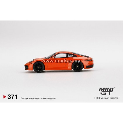 ミニカー MINI GT Porsche 911 Carrera 4S Lava 371 Mini GT 1:64 Porsche 911 (992) Carrera 4S Lava Orange #371