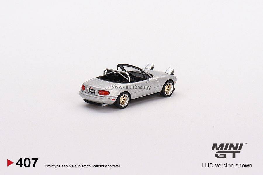 MINI GT 1/64 #407 MAZDA MIATA MX-5 (NA) TUNED VERSION SILVER