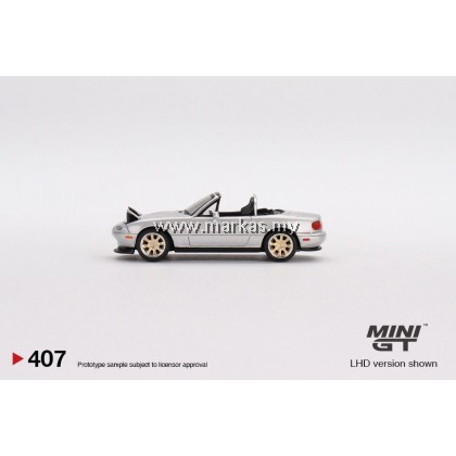 MINI GT 1/64 #407 MAZDA MIATA MX-5 (NA) TUNED VERSION SILVER
