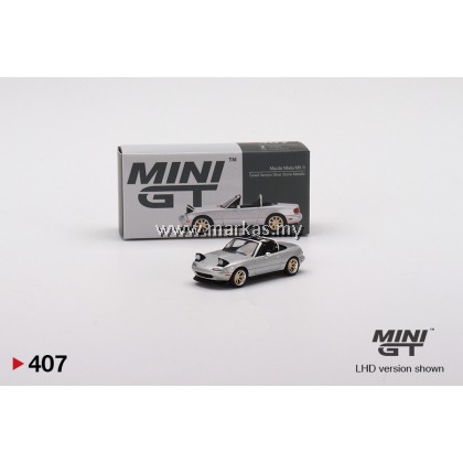 MINI GT Mazda Miata MX-5 チューンドバージョン 407 MINI GT Mazda Miata MX-5 (NA) Tuned Version Silver Stone